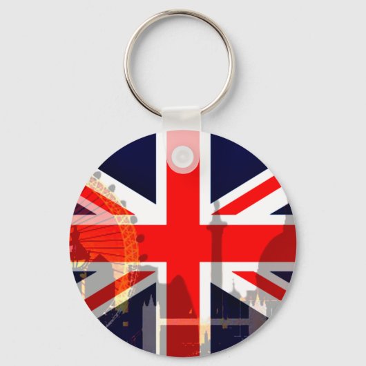 ロンドン・イギリス国旗_ キーホルダー (正面)