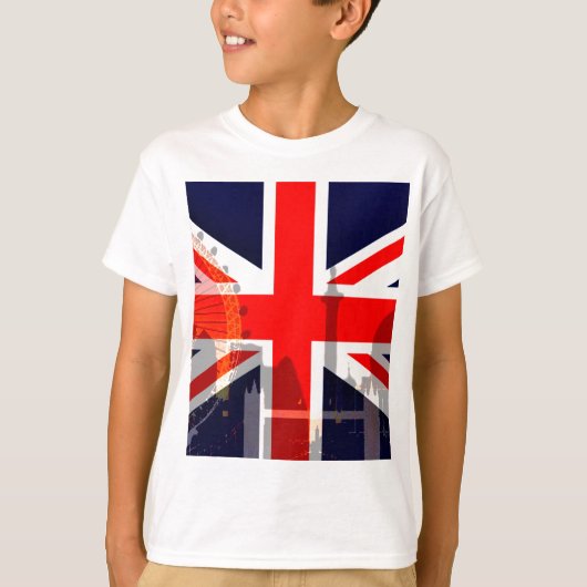 ロンドン・イギリス国旗_ Tシャツ (正面)