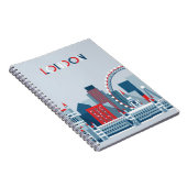 ロンドン、イギリス|の赤く、白くおよび青のスカイライン ノートブック (右側)