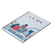 ロンドン、イギリス|の赤く、白くおよび青のスカイライン ノートブック (左側)