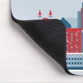 ロンドン、イギリス|の赤く、白くおよび青のスカイライン マウスパッド (コーナー)