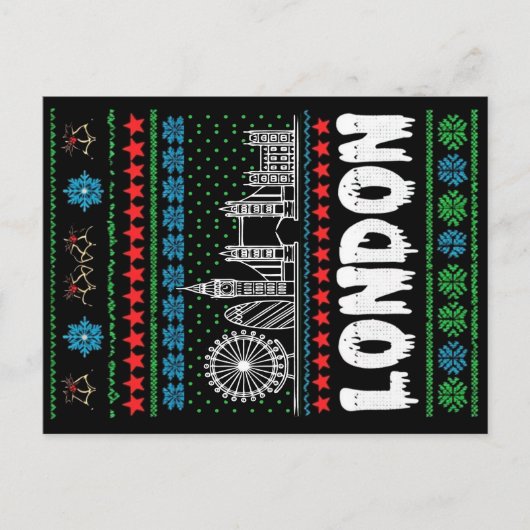 ロンドン イギリス クリスマス クリスマスグッズ ポストカード (正面)