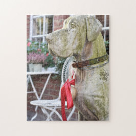 ロンドン，イギリス，パビリオンロードのクリスマスで犬 ジグソーパズル