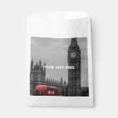 ロンドン イギリス ビッグベン ヴィンテージ ブラック＆ホワイト お気に入り フェイバーバッグ (正面)