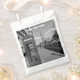 ロンドン イギリス ビッグベン ヴィンテージ 黒と白 フェイバーバッグ