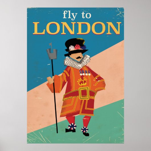 ロンドン イギリス ビンテージ 旅行 ポスター (正面)