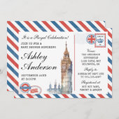 ロンドン イギリス ベビーシャワー 招待状 (正面/裏面)