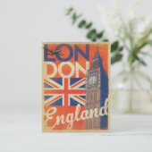 ロンドン，イギリス – 国旗 ポストカード (スタンド正面)