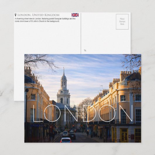 ロンドン、イギリス 旅行のはがき ポストカード (正面/裏面)