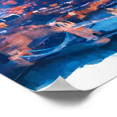 ロンドン イギリス 水彩画 空中 都市景観 ポスター (角)