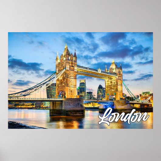 ロンドン、イギリス、統一された王国 ポスター (正面)