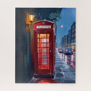 ロンドン イギリス 赤い電話ボックス 旅行 アート ジグソーパズル