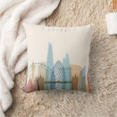 ロンドン、イギリス|都市スカイライン クッション (ブランケット)