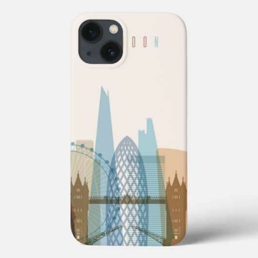 ロンドン、イギリス|都市スカイライン Case-Mate iPhoneケース (裏面)