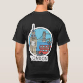 ロンドン イギリス 都市 アート Tシャツ (裏面)