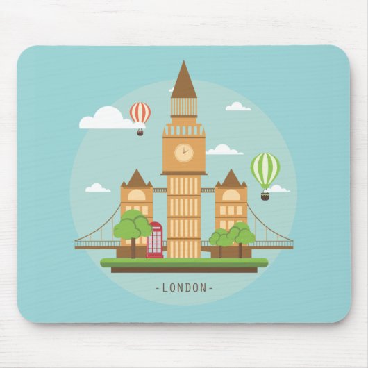 ロンドン イギリス 風景 マウスパッド (正面)