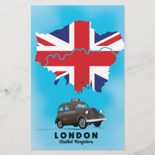 ロンドン イラスト地図 旅行ポスター