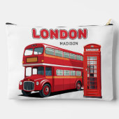 ロンドン・イングランドのカスタムネーム アクセサリーポーチ (裏面)