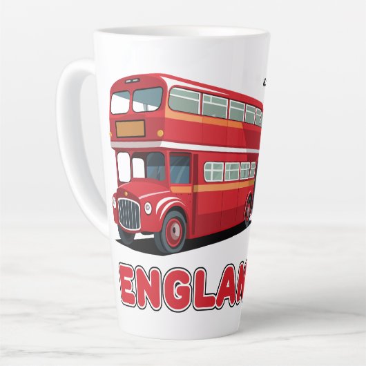 ロンドン・イングランドのカスタムネーム カフェラテマグ (左アングル)