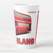 ロンドン・イングランドのカスタムネーム カフェラテマグ (正面)