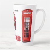 ロンドン・イングランドのカスタムネーム カフェラテマグ (右)