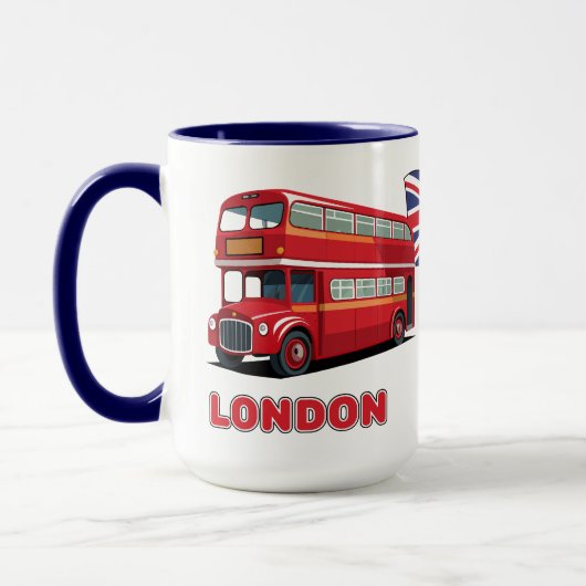 ロンドン・イングランドのカスタムネーム マグカップ (左)