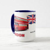 ロンドン・イングランドのカスタムネーム マグカップ (正面左)