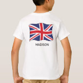 ロンドン・イングランドのカスタムネーム Tシャツ (裏面)