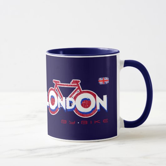 ロンドン、イングランドのバイバイク マグカップ (右)