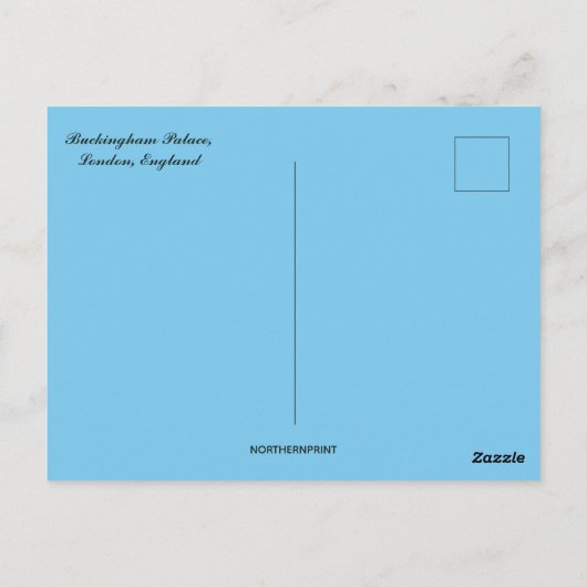 ロンドン・イングランドのバッキンガム宮殿 ポストカード (裏面)