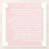 ロンドン・イングランドのロンドン・ヤードの歴史 ガラスコースター (裏面)