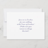 ロンドン、イングランドパーティの招待状 招待状 (裏面)