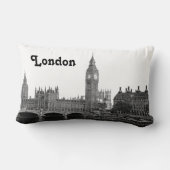 ロンドン・イングランド英国スカイラインがエッチング ランバークッション (裏面)