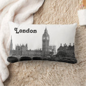 ロンドン・イングランド英国スカイラインがエッチング ランバークッション (ブランケット)