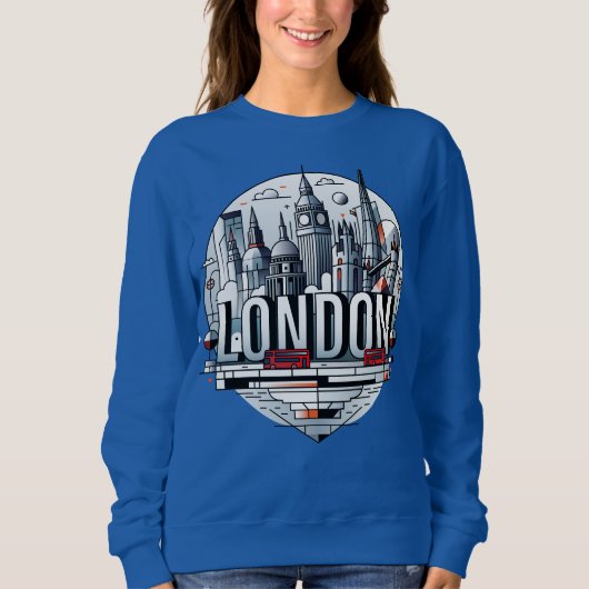 ロンドン イングランド イギリス スウェットシャツ (正面)