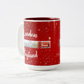 ロンドン・イングランド・イギリス・ランドマーク・レッド ツートーンマグカップ (正面左)