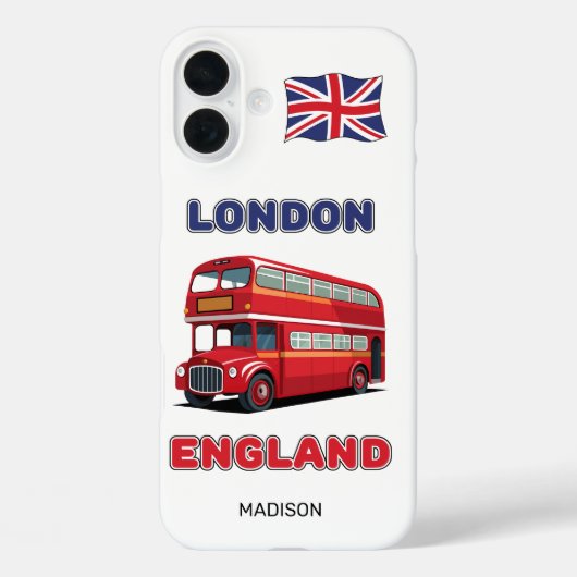 ロンドン イングランド オーダーメイドネーム入り Case-Mate iPhoneケース (裏面)