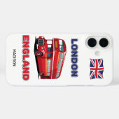 ロンドン イングランド オーダーメイドネーム入り Case-Mate iPhoneケース (裏面 (横))