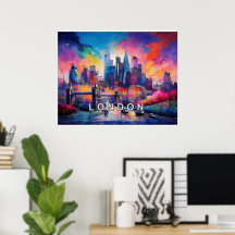 ロンドン イングランド カラフル アブストラクト アート