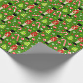 ロンドン・イングランド・クリスマスギフト ラッピングペーパー (角)