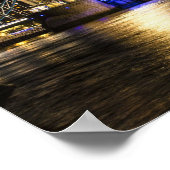 ロンドン・イングランド・スカイライン・ナイト・ポスターブリッジ ポスター (角)