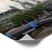 ロンドン・イングランド・スカイライン、ビッグ・ベン、ロンドン・アイ、テムズ ポスター (角)