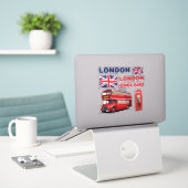 ロンドン イングランド ステッカー シール (デスク上のノートパソコン)