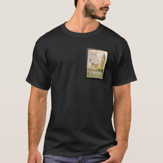 ロンドン イングランド トラベルポスター Tシャツ