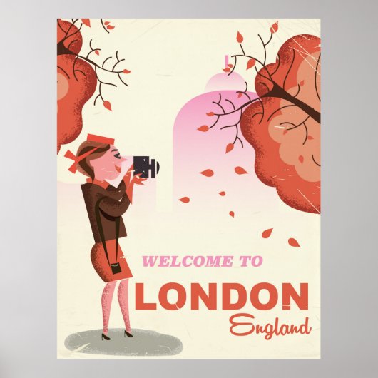 ロンドン、イングランド ビンテージ旅行ポスター ポスター (正面)