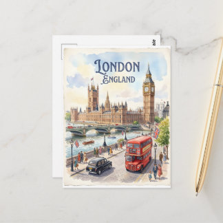 ロンドン イングランド 水彩画 ポストカード