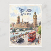 ロンドン イングランド 水彩画 ポストカード (正面)