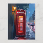 ロンドン イングランド 赤い電話ボックス 旅行 ポストカード (正面)