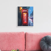 ロンドン イングランド 赤い電話ボックス 旅行 絵画 キャンバスプリント (インサイチュ (リビング))