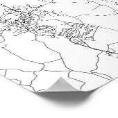 ロンドン、イングランド（黒の白） ポスター (角)